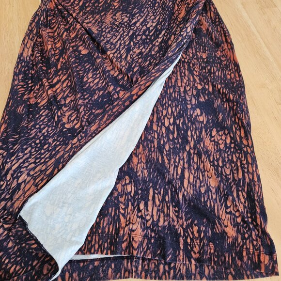 Peruvian Connection Dress Sheath Ruched Waist- Blue - sz L - EUC - Picture 7 of 8